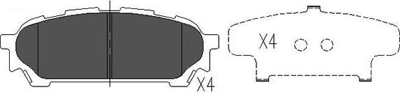 Kavo Parts KBP-8019 - Тормозные колодки, дисковые, комплект autosila-amz.com