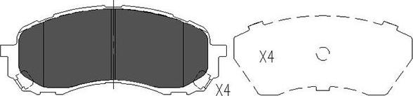 Kavo Parts KBP-8018 - Тормозные колодки, дисковые, комплект autosila-amz.com