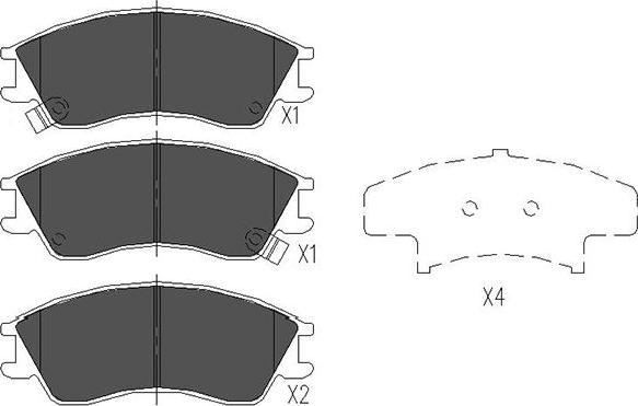 Kavo Parts KBP-8012 - Тормозные колодки, дисковые, комплект autosila-amz.com