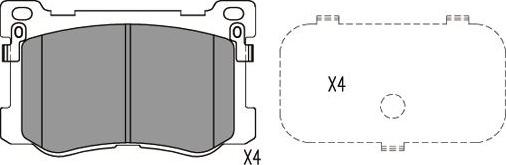 Kavo Parts KBP-3048 - Тормозные колодки, дисковые, комплект autosila-amz.com