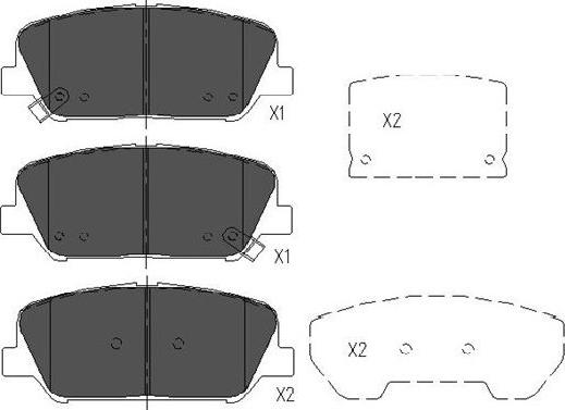 Kavo Parts KBP-3042 - Тормозные колодки, дисковые, комплект autosila-amz.com