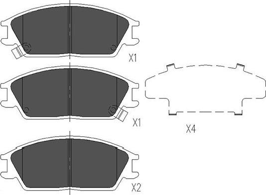 Kavo Parts KBP-3001 - Тормозные колодки, дисковые, комплект autosila-amz.com