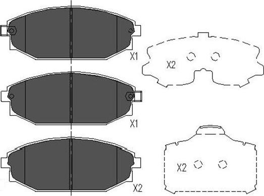 Kavo Parts KBP-3014 - Тормозные колодки, дисковые, комплект autosila-amz.com