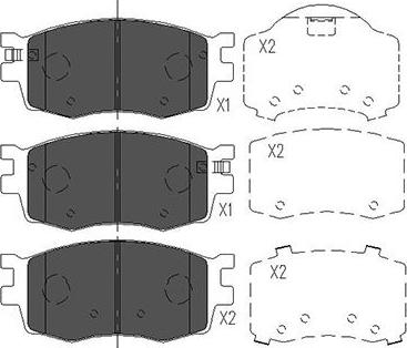 Kavo Parts KBP-3022 - Тормозные колодки, дисковые, комплект autosila-amz.com