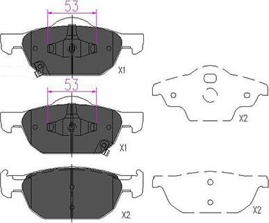 Kavo Parts KBP-2043 - Тормозные колодки, дисковые, комплект autosila-amz.com