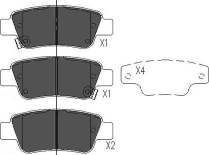 Kavo Parts KBP-2042 - Тормозные колодки, дисковые, комплект autosila-amz.com