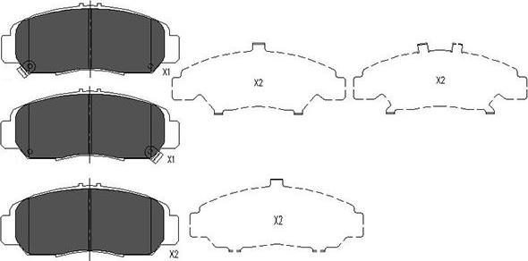 Kavo Parts KBP-2047 - Тормозные колодки, дисковые, комплект autosila-amz.com