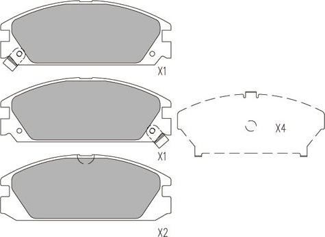 Kavo Parts KBP-2055 - Тормозные колодки, дисковые, комплект autosila-amz.com