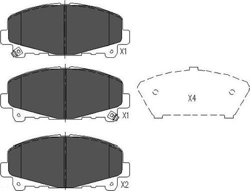 Kavo Parts KBP-2050 - Тормозные колодки, дисковые, комплект autosila-amz.com