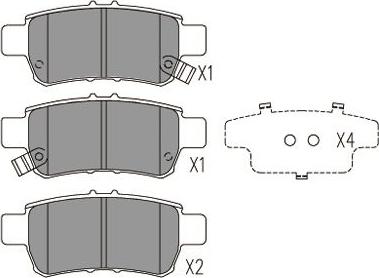 Kavo Parts KBP-2057 - Тормозные колодки, дисковые, комплект autosila-amz.com