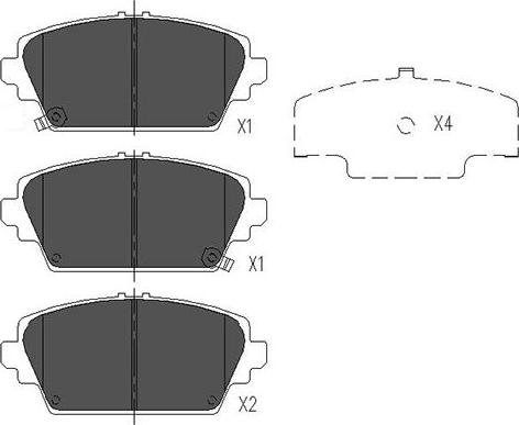 Kavo Parts KBP-2012 - Тормозные колодки, дисковые, комплект autosila-amz.com