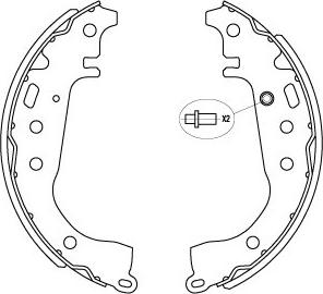 Kavo Parts KBS-9941 - Комплект тормозных колодок, барабанные autosila-amz.com