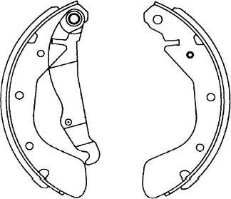 Kavo Parts KBS-1408 - Комплект тормозных колодок, барабанные autosila-amz.com