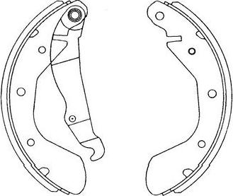 Kavo Parts KBS-1403 - Комплект тормозных колодок, барабанные autosila-amz.com