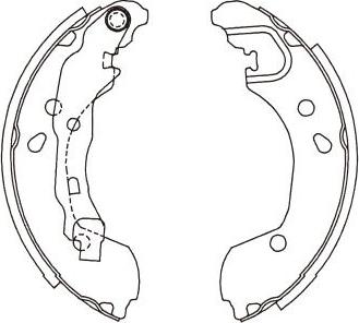 Kavo Parts KBS-7415 - Комплект тормозных колодок, барабанные autosila-amz.com