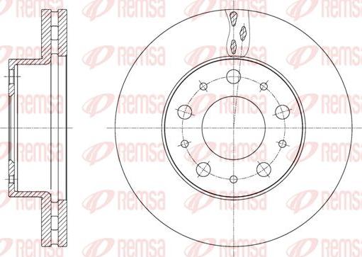 Kawe 61600 10 - Тормозной диск autosila-amz.com