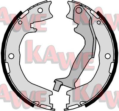 Kawe 09940 - Комплект тормозов, ручник, парковка autosila-amz.com