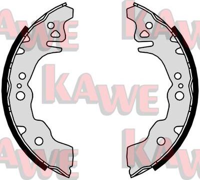 Kawe 09650 - Комплект тормозных колодок, барабанные autosila-amz.com