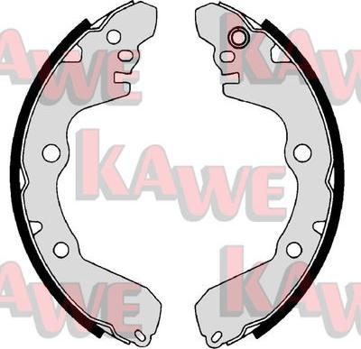 Kawe 09680 - Комплект тормозных колодок, барабанные autosila-amz.com