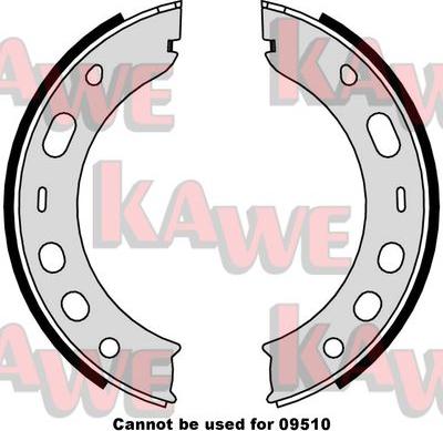 Kawe 09000 - Комплект тормозов, ручник, парковка autosila-amz.com