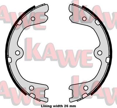 Kawe 09880 - Комплект тормозов, ручник, парковка autosila-amz.com