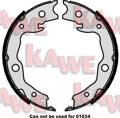 Kawe 09870 - Комплект тормозов, ручник, парковка autosila-amz.com