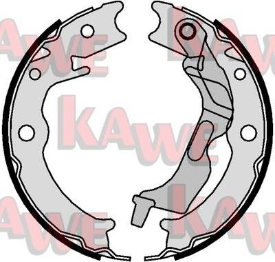 Kawe 09780 - Комплект тормозов, ручник, парковка autosila-amz.com