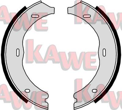Kawe 09720 - Комплект тормозов, ручник, парковка autosila-amz.com