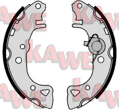 Kawe 04940 - Комплект тормозных колодок, барабанные autosila-amz.com