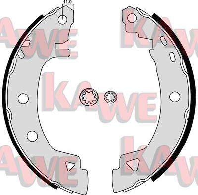 Kawe 04920 - Комплект тормозных колодок, барабанные autosila-amz.com