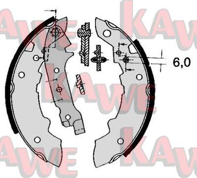 Kawe 04470 - Комплект тормозных колодок, барабанные autosila-amz.com