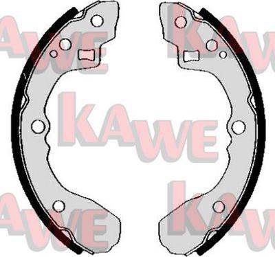Kawe 04840 - Комплект тормозных колодок, барабанные autosila-amz.com