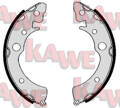Kawe 04810 - Комплект тормозных колодок, барабанные autosila-amz.com