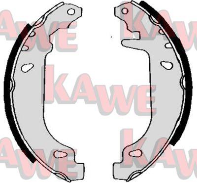 Kawe 04880 - Комплект тормозных колодок, барабанные autosila-amz.com