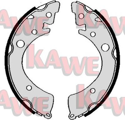 Kawe 04820 - Комплект тормозных колодок, барабанные autosila-amz.com
