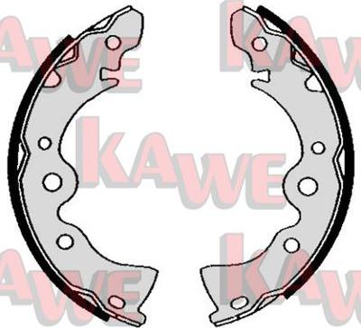 Kawe 04870 - Комплект тормозных колодок, барабанные autosila-amz.com