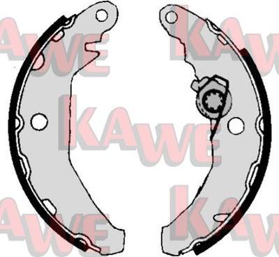 Kawe 04340 - Комплект тормозных колодок, барабанные autosila-amz.com