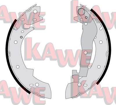 Kawe 04290 - Комплект тормозных колодок, барабанные autosila-amz.com