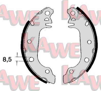 Kawe 04710 - Комплект тормозных колодок, барабанные autosila-amz.com