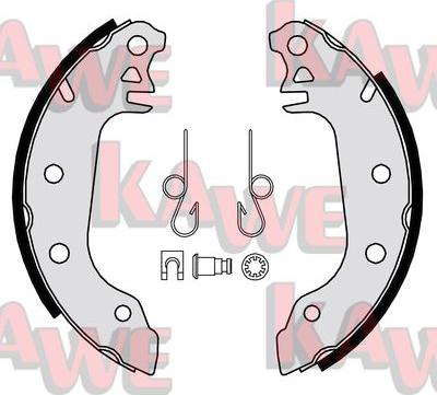 Kawe 04711 - Комплект тормозных колодок, барабанные autosila-amz.com