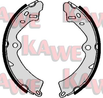 Kawe 05540 - Комплект тормозных колодок, барабанные autosila-amz.com