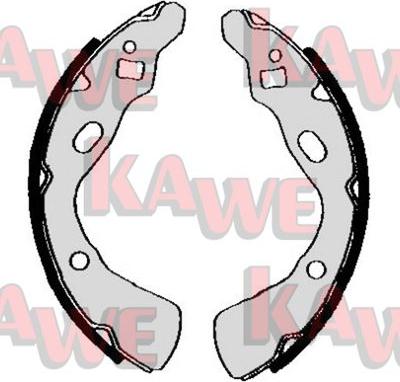 Kawe 05680 - Комплект тормозных колодок, барабанные autosila-amz.com