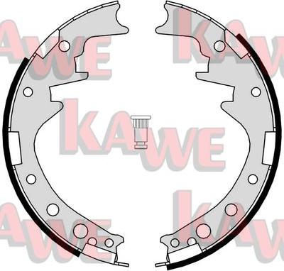 Kawe 05150 - Комплект тормозных колодок, барабанные autosila-amz.com