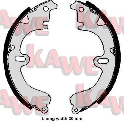 Kawe 05860 - Комплект тормозных колодок, барабанные autosila-amz.com