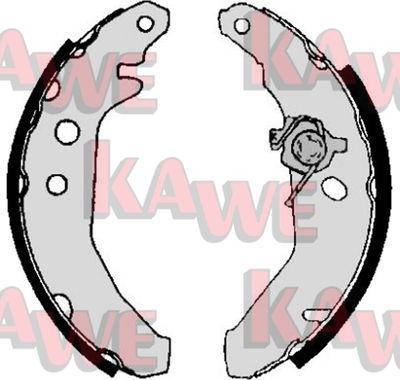 Kawe 05740 - Комплект тормозных колодок, барабанные autosila-amz.com