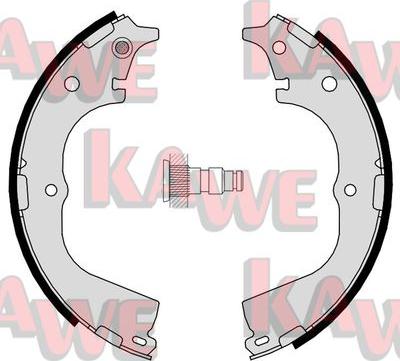 Kawe 06950 - Комплект тормозных колодок, барабанные autosila-amz.com