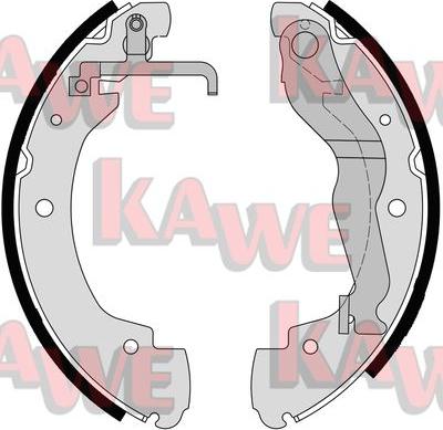 Kawe 06910 - Комплект тормозных колодок, барабанные autosila-amz.com
