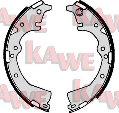 Kawe 06970 - Комплект тормозных колодок, барабанные autosila-amz.com