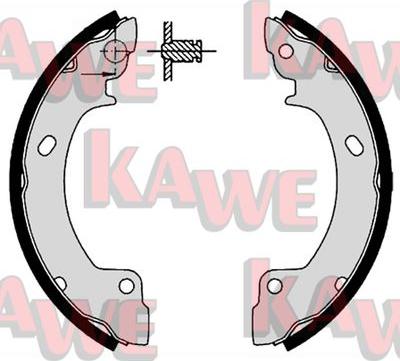 Kawe 06410 - Комплект тормозных колодок, барабанные autosila-amz.com