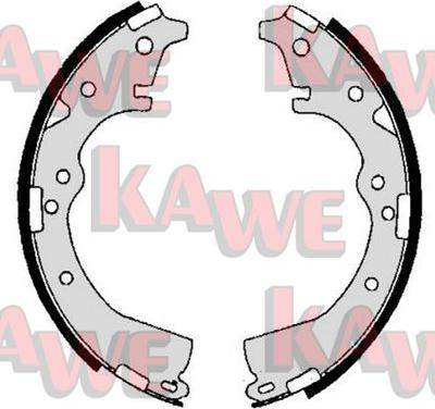 Kawe 06650 - Комплект тормозных колодок, барабанные autosila-amz.com